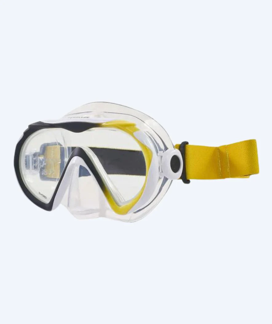 Aqualung diving mask for adults (from 12 years) - Compass - Black/yellow