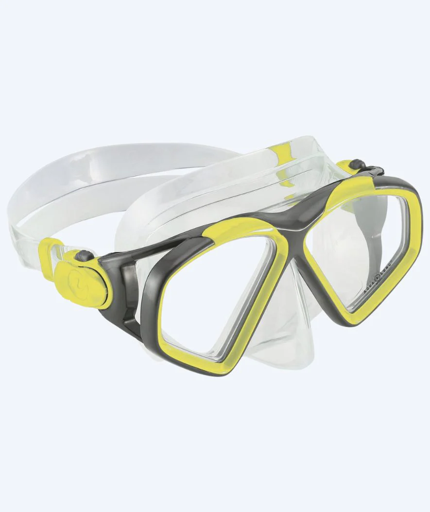 Aqualung diving mask for adults - Hawkeye - Grey/yellow