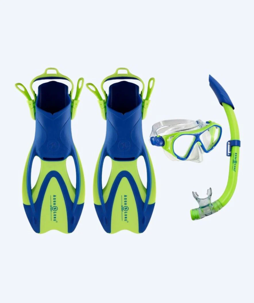 Aqualung snorkel set for kids - Urchin - Green/blue