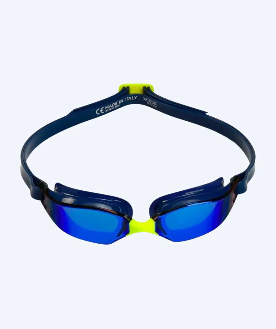 Aquasphere racing swimming goggles - Xceed A1 - Dark blue/yellow - Image 4