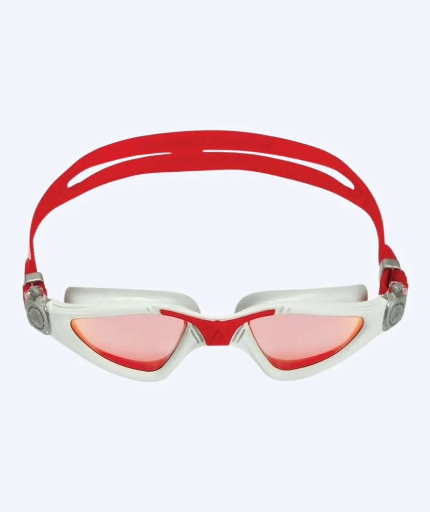 Aquasphere training diving goggles - Kayenne Titanium - Red/grey - Image 2