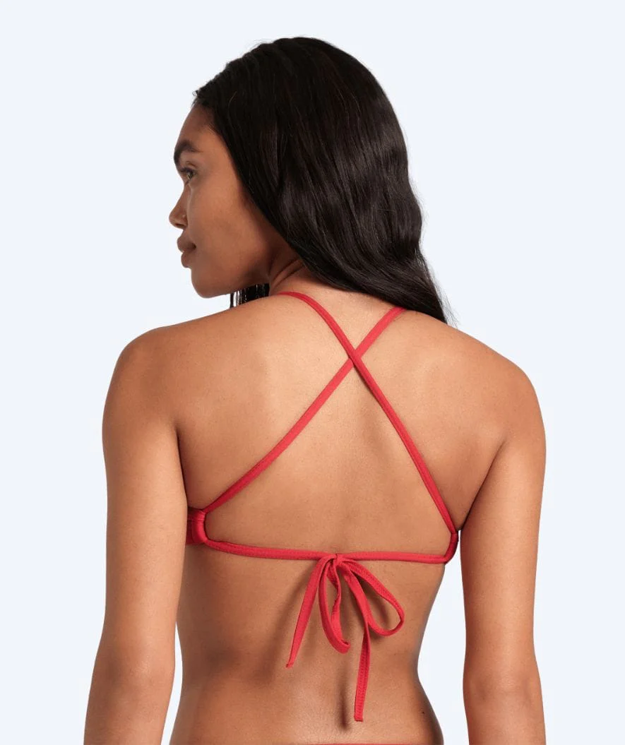 Arena bikini top for women - Solid Tie Back - Red - Image 4