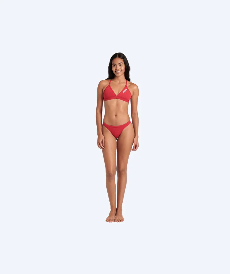 Arena bikini top for women - Solid Tie Back - Red - Image 5