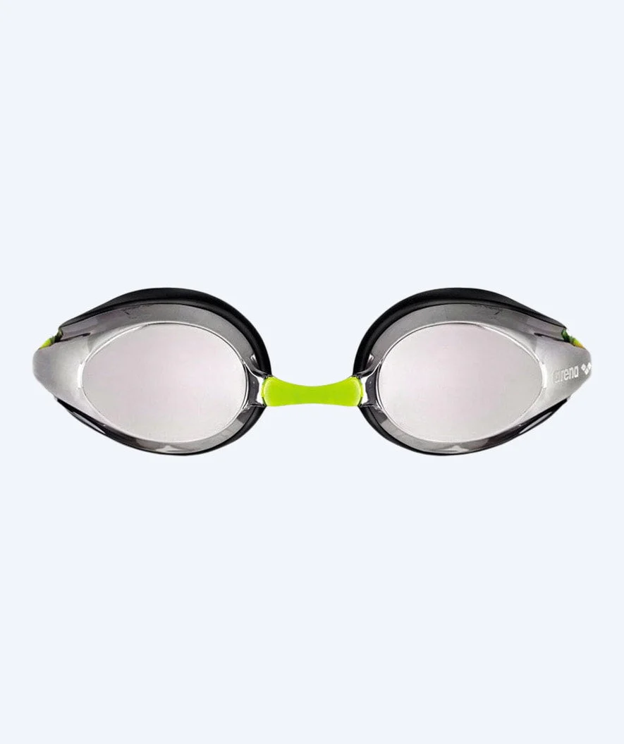 Arena racing swimming goggles for kids (6-12) - Tracks Mirror - Green - Image 2