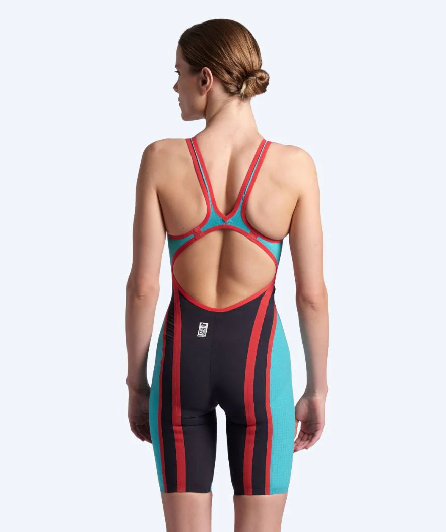 Arena racing swimsuit for women - Carbon Core FX - Turquoise/red - Image 2