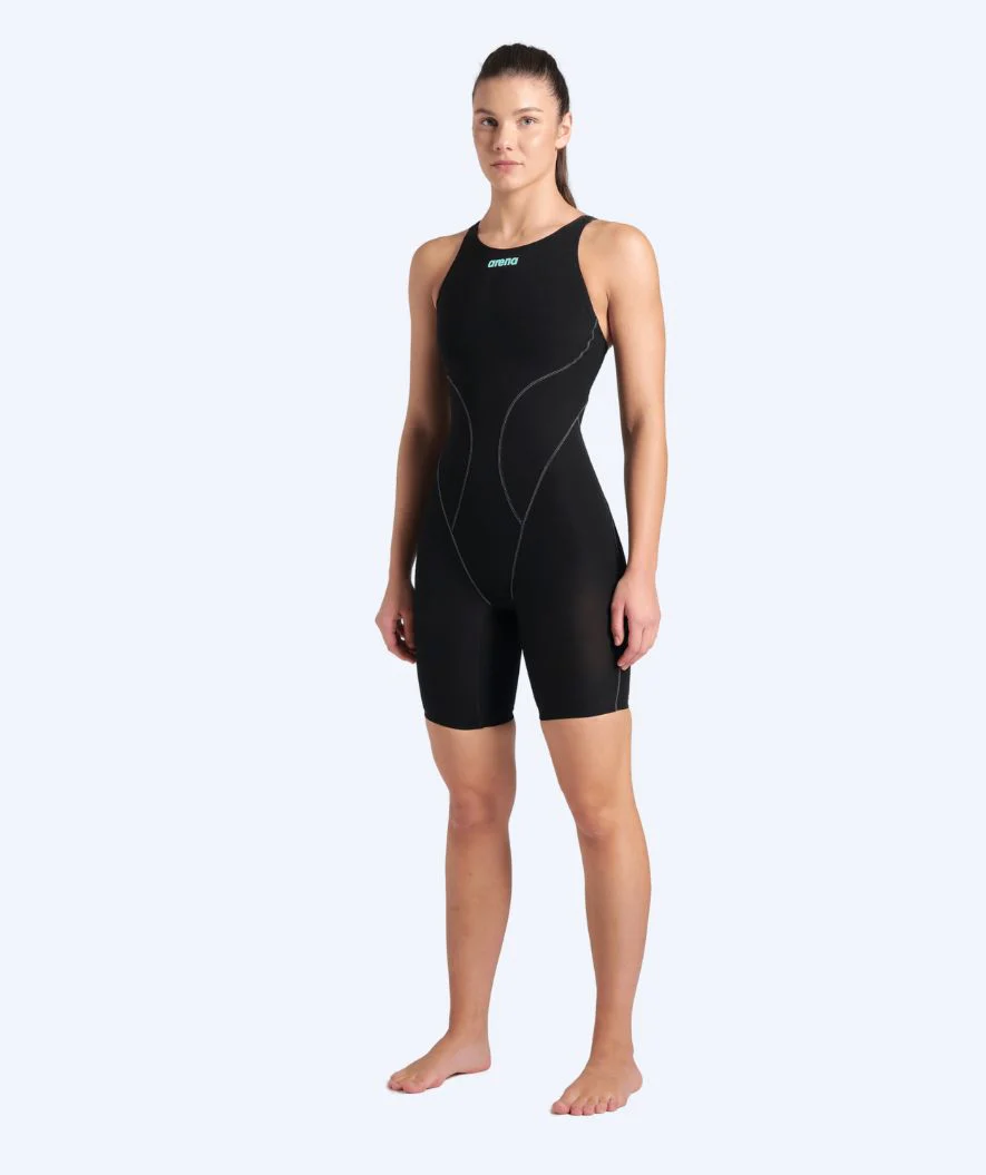 Arena racing swimsuit for women - Impulso - Black/light blue - Image 3