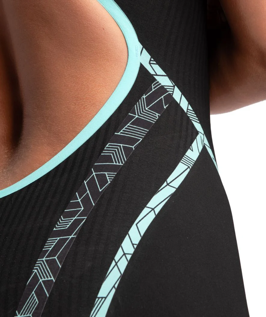 Arena racing swimsuit for women - Primo - Black/light blue - Image 5