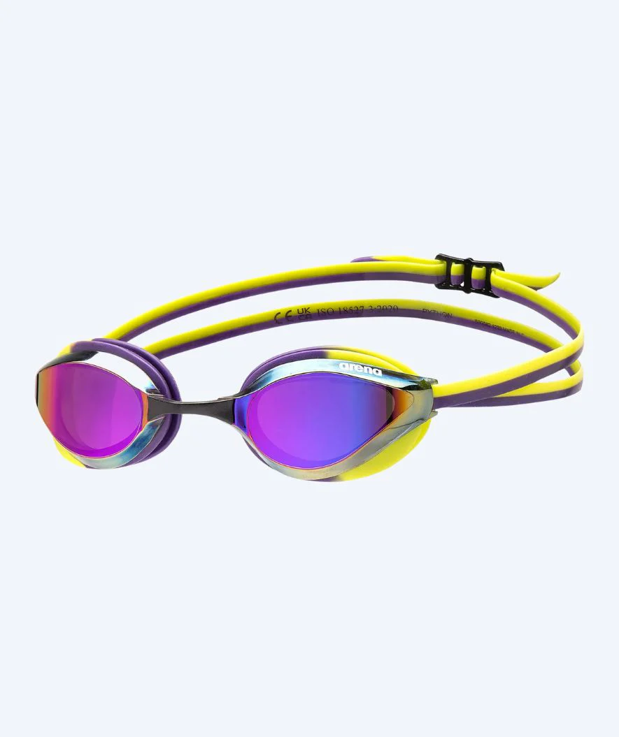 Arena Elite swimming goggles - Python - Yellow/purple (Mirror lens)