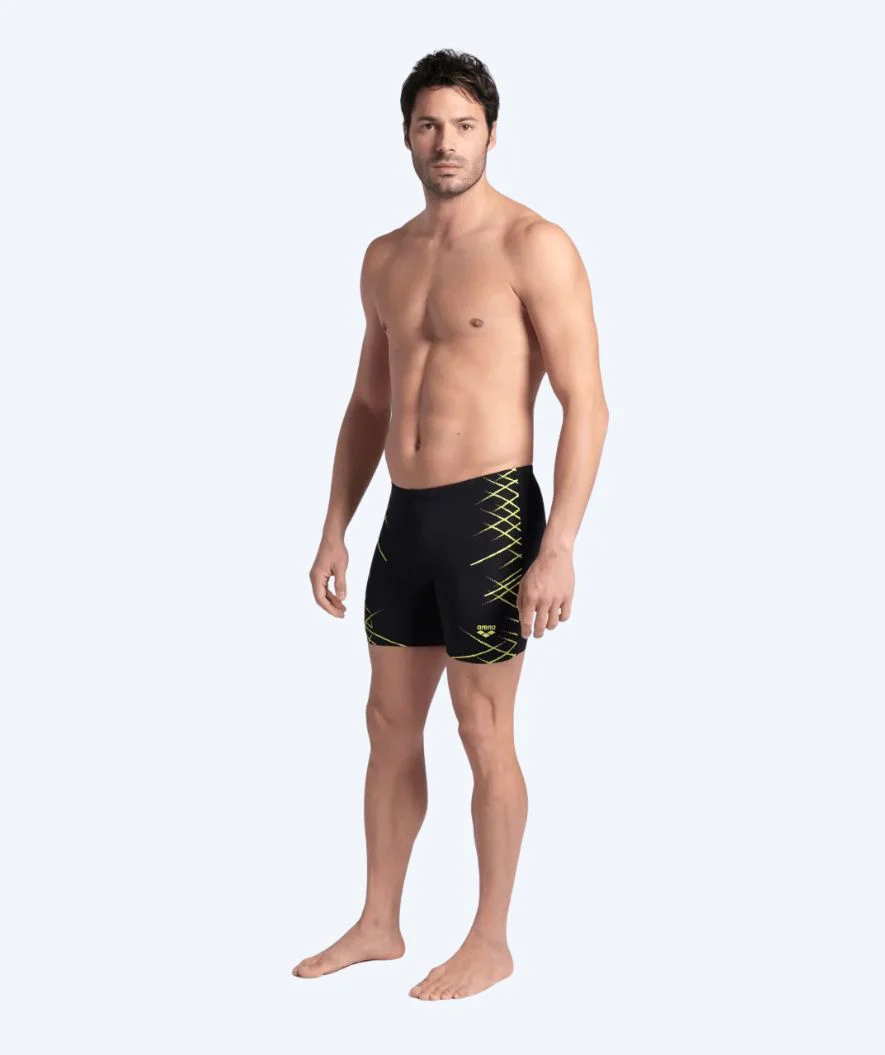 Arena jammer for men - Straight Line - Black/yellow - Image 3