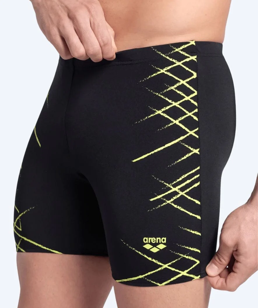 Arena jammer for men - Straight Line - Black/yellow - Image 4