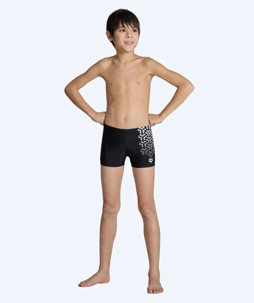 Arena aquashorts for boys - Kikko - Black/white - Image 3