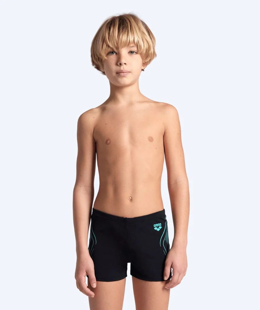 Arena aquashorts for boys - Reflecting - Black/light blue