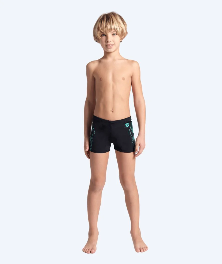 Arena aquashorts for boys - Reflecting - Black/light blue - Image 2