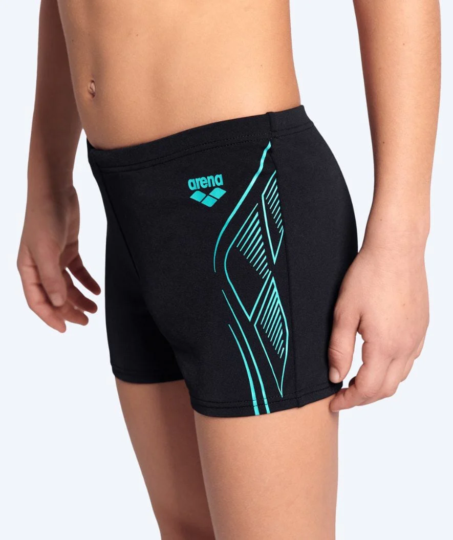 Arena aquashorts for boys - Reflecting - Black/light blue - Image 3