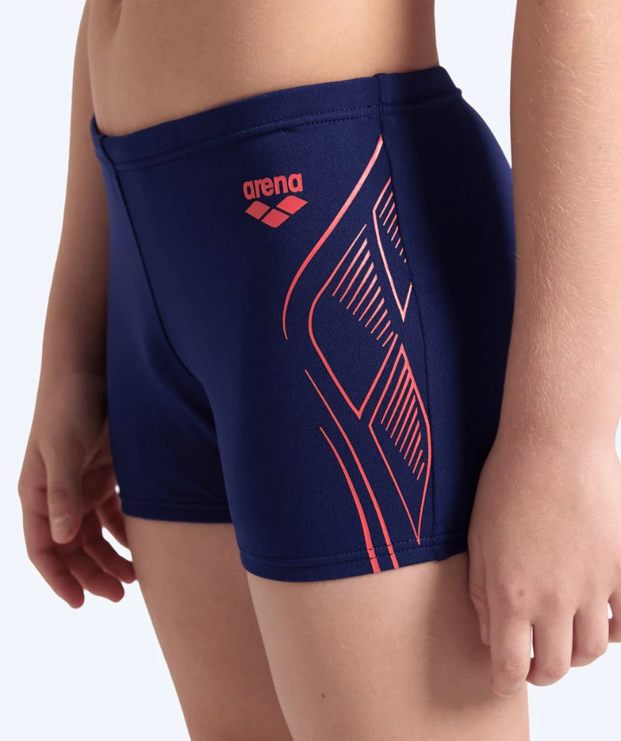 Arena aquashorts for boys - Reflecting - Dark blue/orange - Image 2