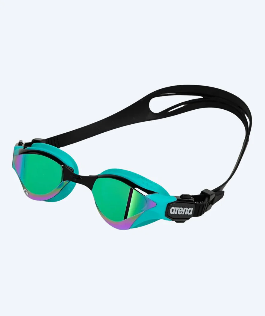 Arena swimming goggles - Cobra Tri SWIPE - Black/turquoise (Mirror lens)