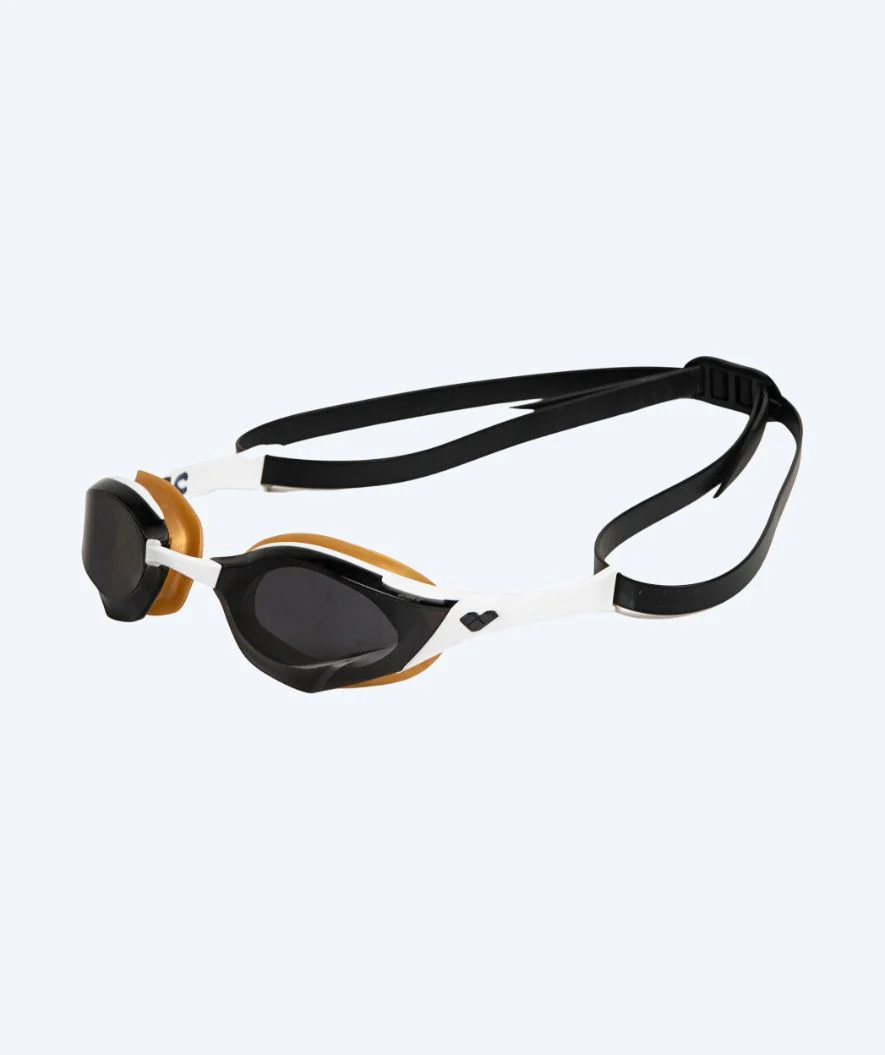 Arena swimming goggles - Cobra Edge SWIPE - White/gold (Smoke lens)