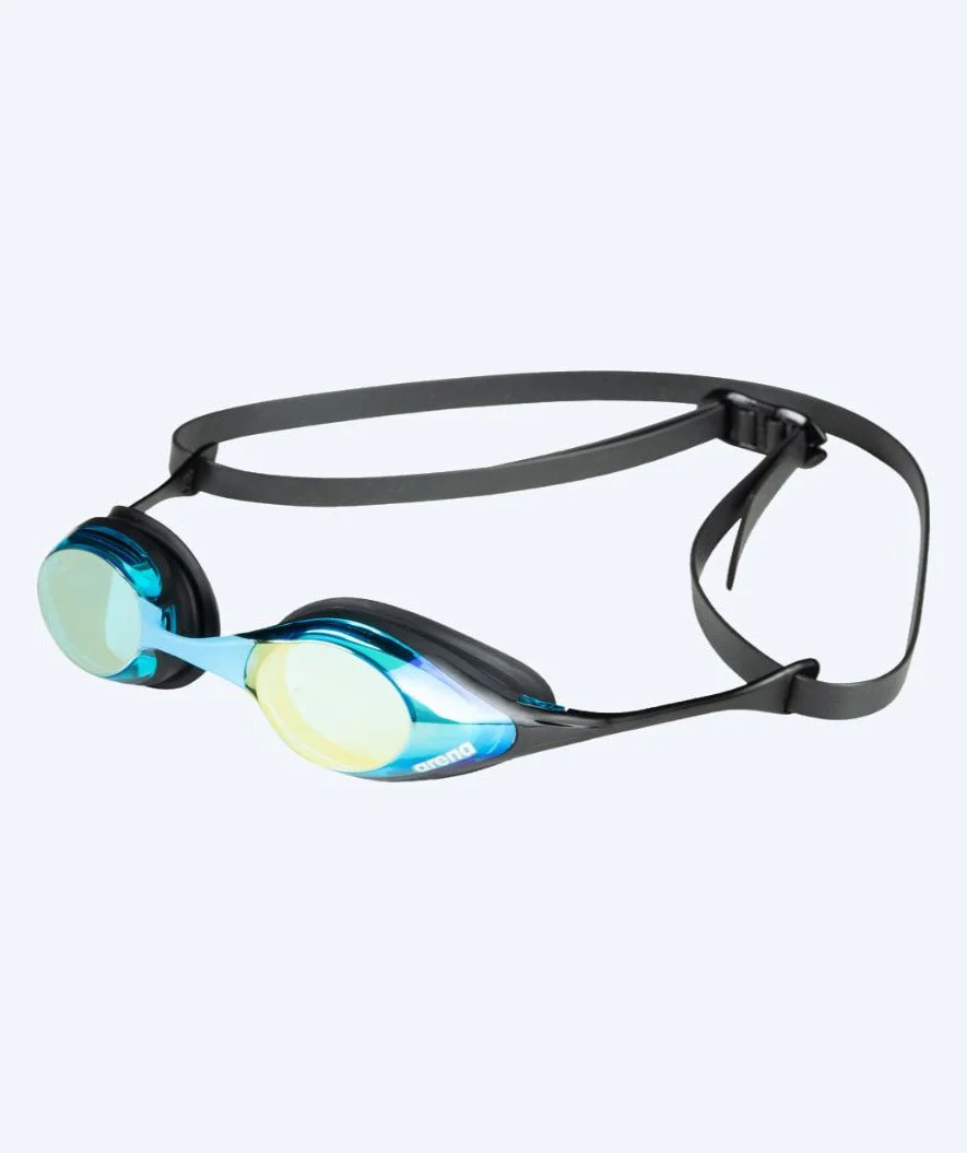 Arena swimming goggles - Cobra SWIPE Mirror - Black/aqua