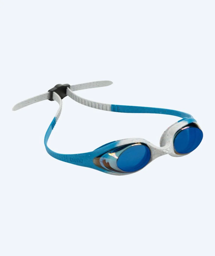 Arena swimming goggles for kids (6-12) - Spider - Blue/grey (Mirror lens)