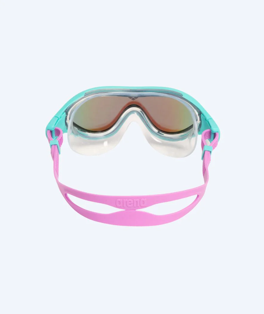 Arena swim mask for kids (6-12) - The One - Turquoise/purple (Mirror lens) - Image 2