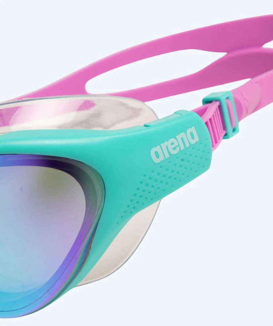 Arena swim mask for kids (6-12) - The One - Turquoise/purple (Mirror lens) - Image 3