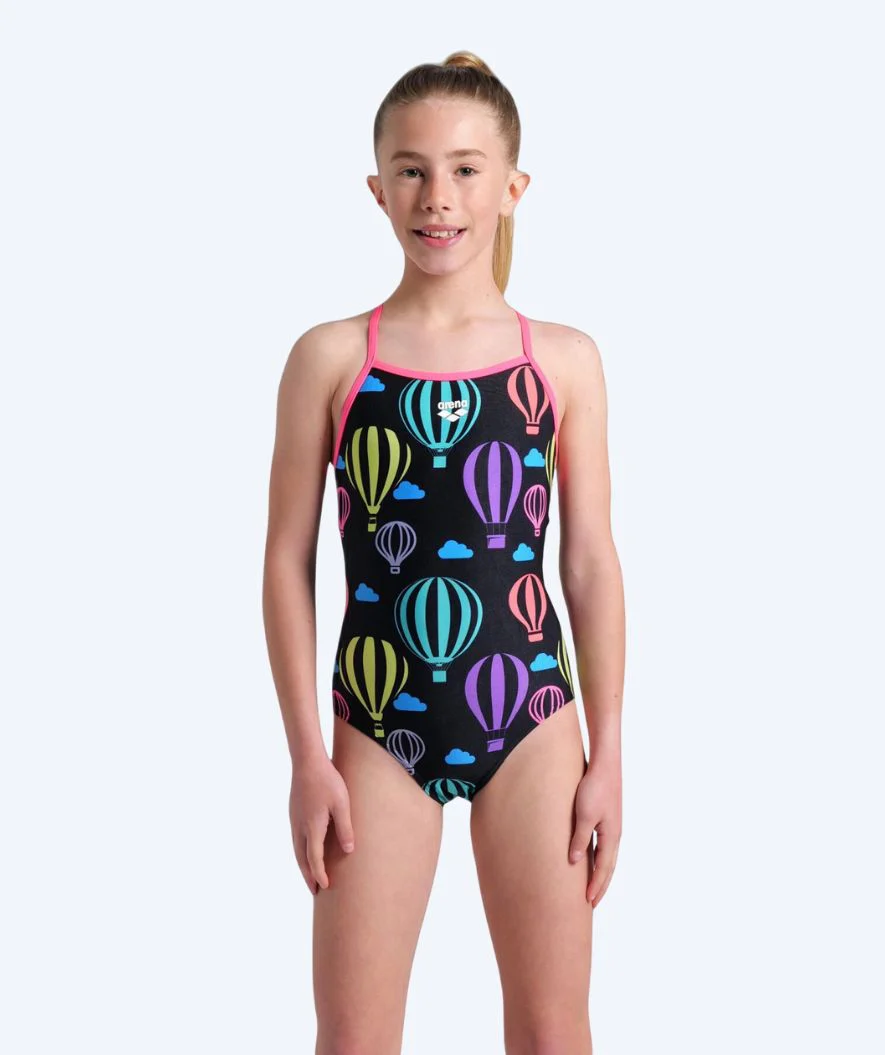 Arena swimsuit for girls - Balloons - Black/multi