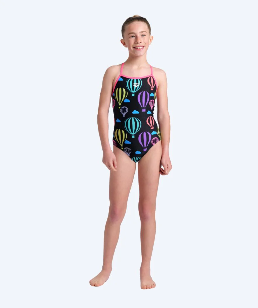 Arena swimsuit for girls - Balloons - Black/multi - Image 3