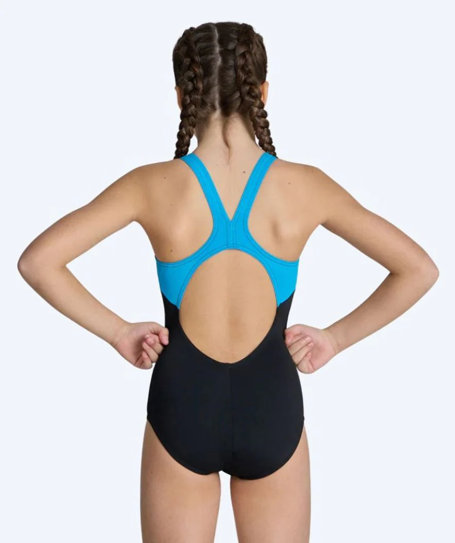 Arena swimsuit for girls - Butterfly - Black/blue - Image 2