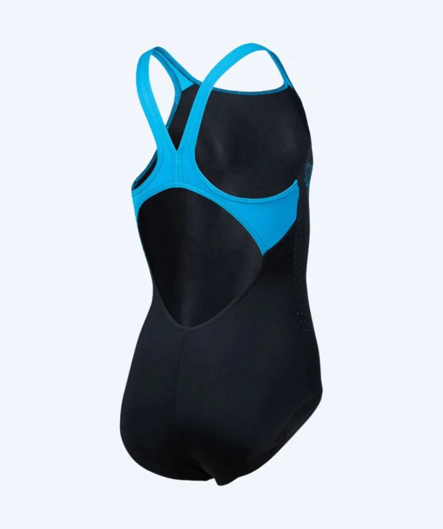 Arena swimsuit for girls - Butterfly - Black/blue - Image 7