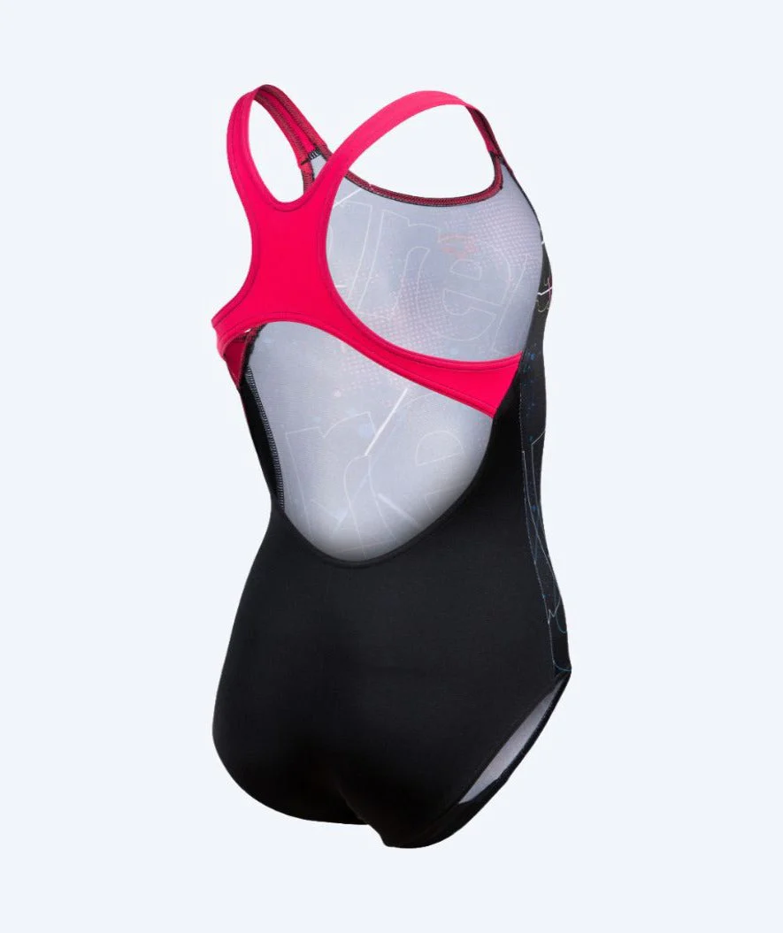 Arena swimsuit for girls - Galactic - Black/light pink - Image 6