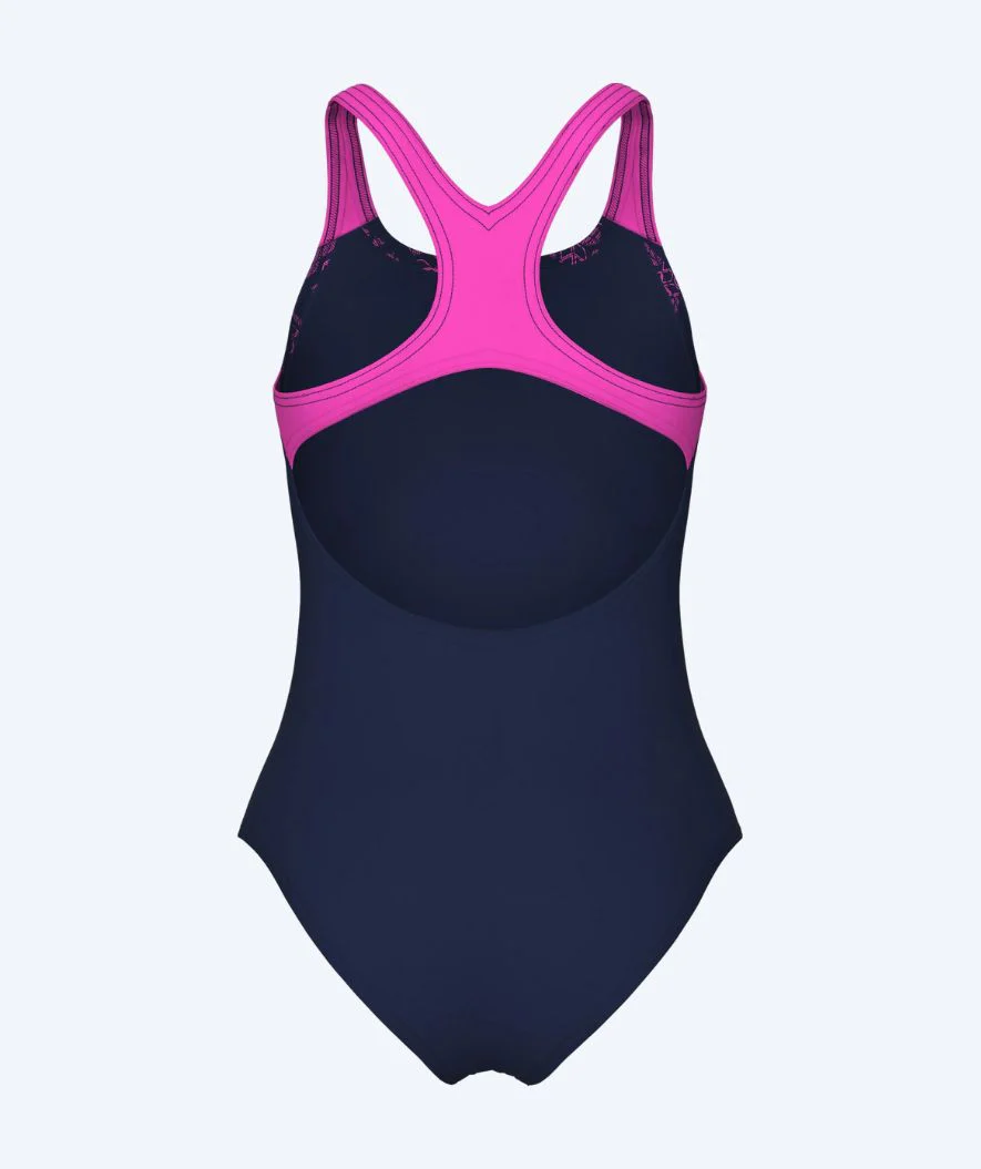 Arena swimsuit for girls - Kikko - Dark blue/pink - Image 7