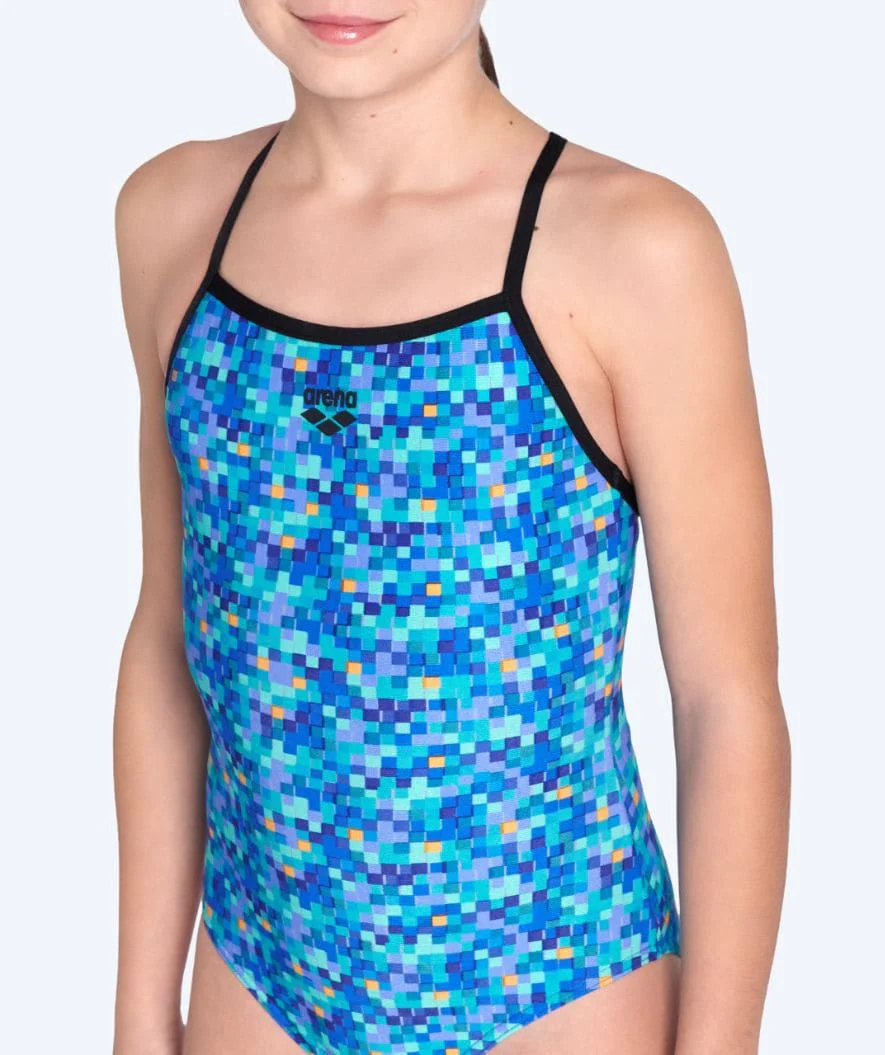 Arena swimsuit for girls - Pootiles Lightdrop L-Back - Blue - Image 3