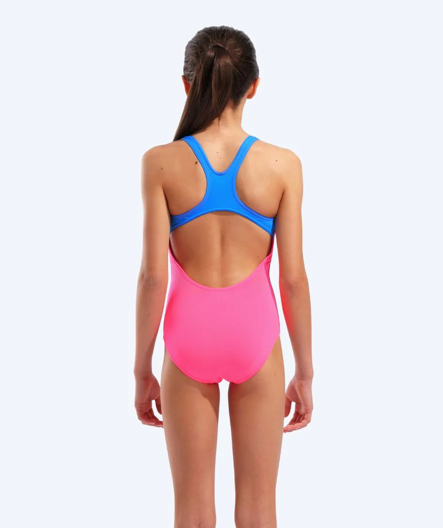 Arena swimsuit for girls - Poseidonia - Light pink/blue - Image 2