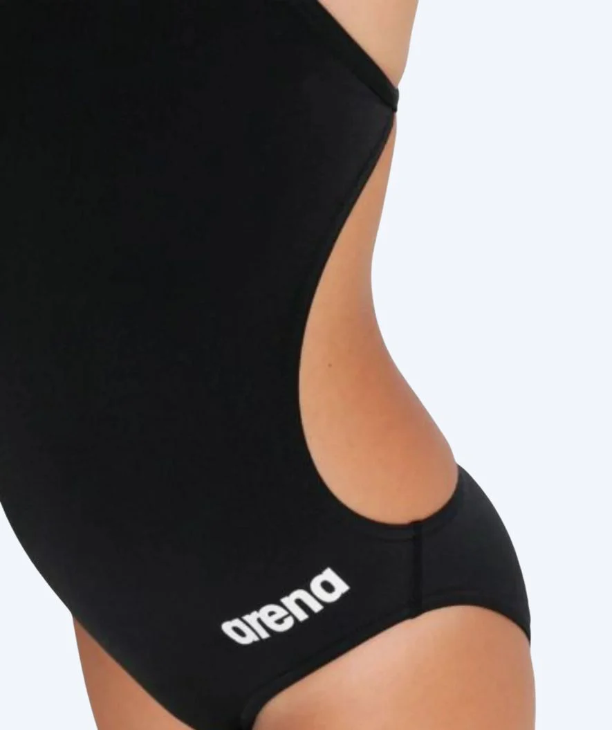 Arena swimsuit for girls - Team Challenge Solid - Black - Image 3