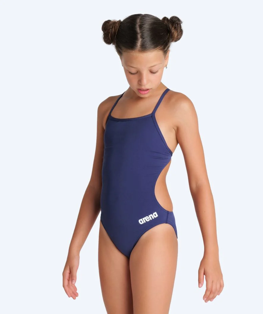 Arena swimsuit for girls - Team Challenge Solid - Dark blue