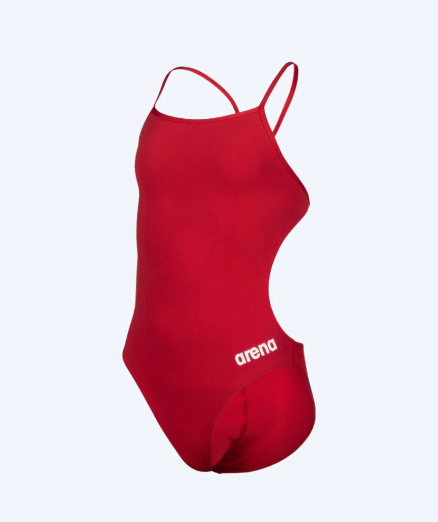 Arena swimsuit for girls - Team Challenge Solid - Red - Image 2