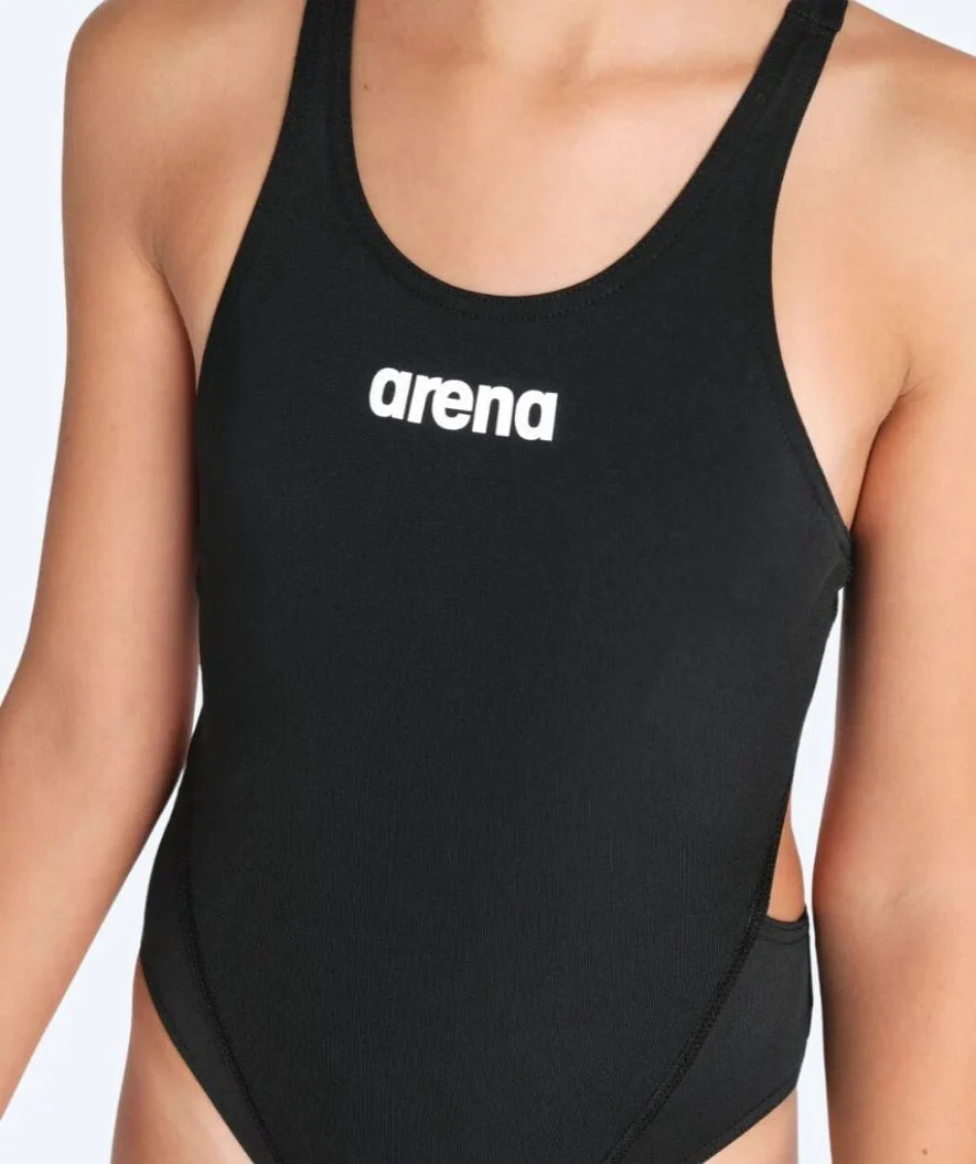 Arena swimsuit for girls - Team Swim Tech Solid - Black - Image 4