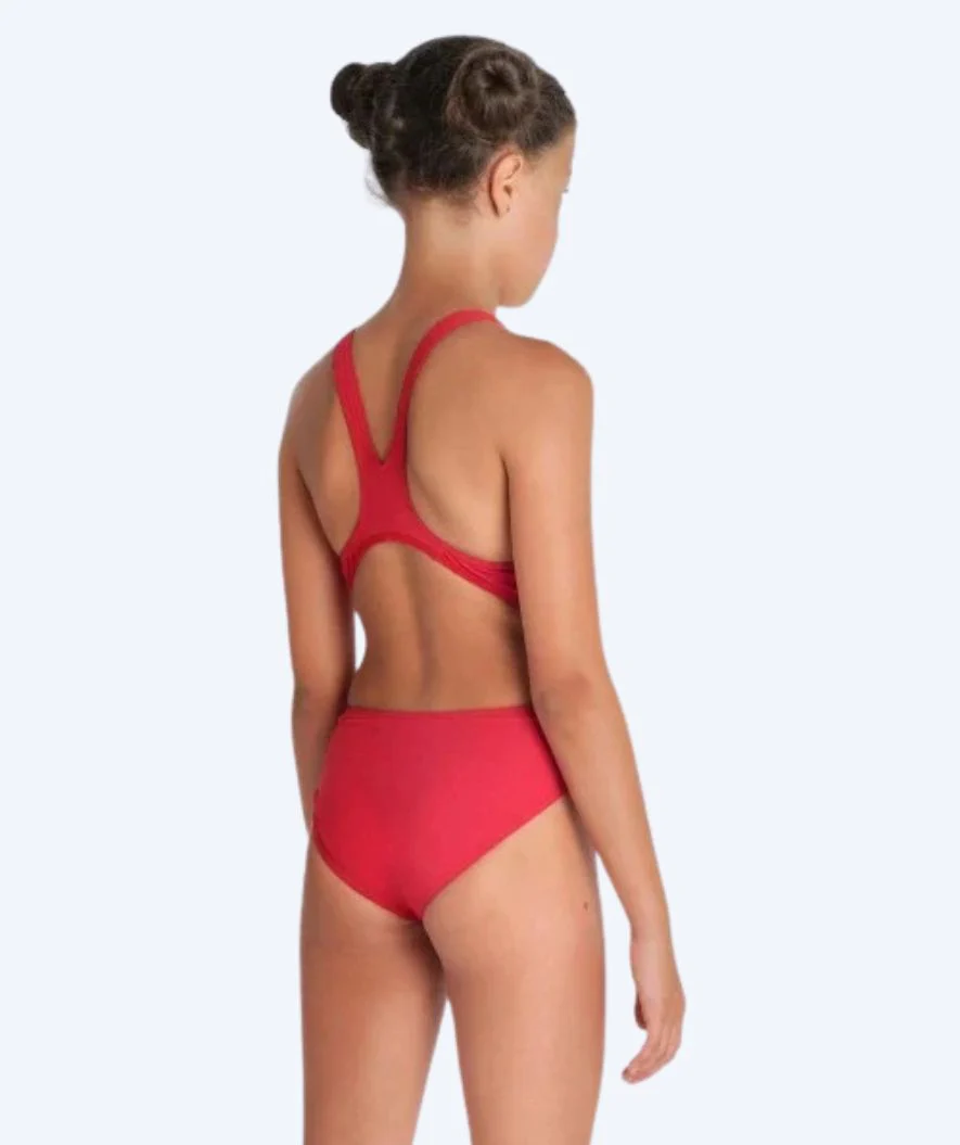 Arena swimsuit for girls - Team Swim Tech Solid - Red - Image 2