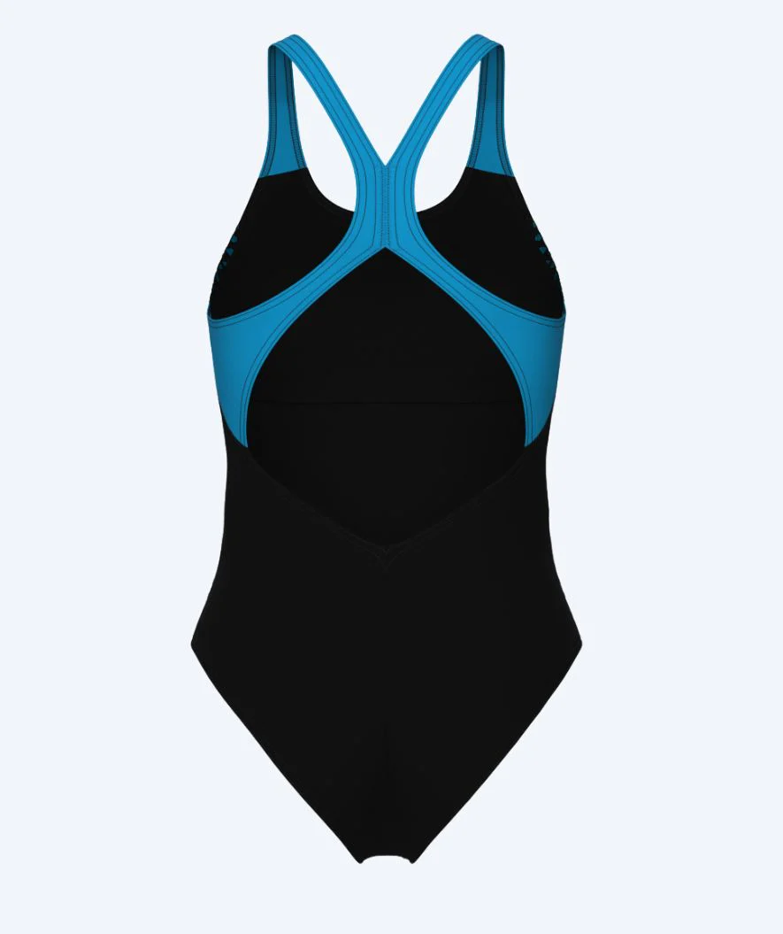 Arena swimsuit for women - Openings V-Back LB - Black/blue - Image 6