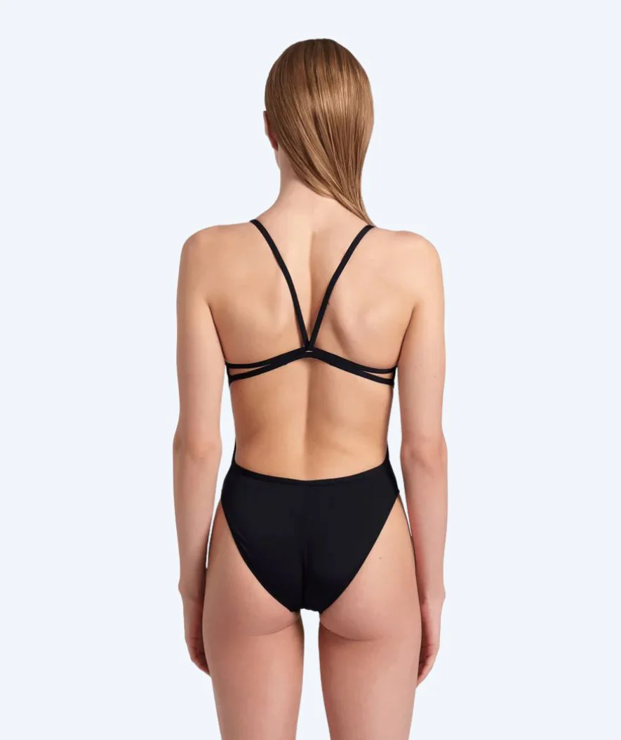 Arena swimsuit for women - Solid Lace Back - Black - Image 2