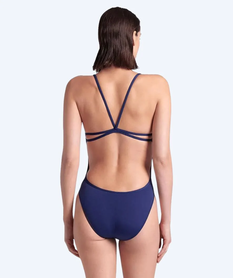 Arena swimsuit for women - Solid Lace Back - Dark blue - Image 2