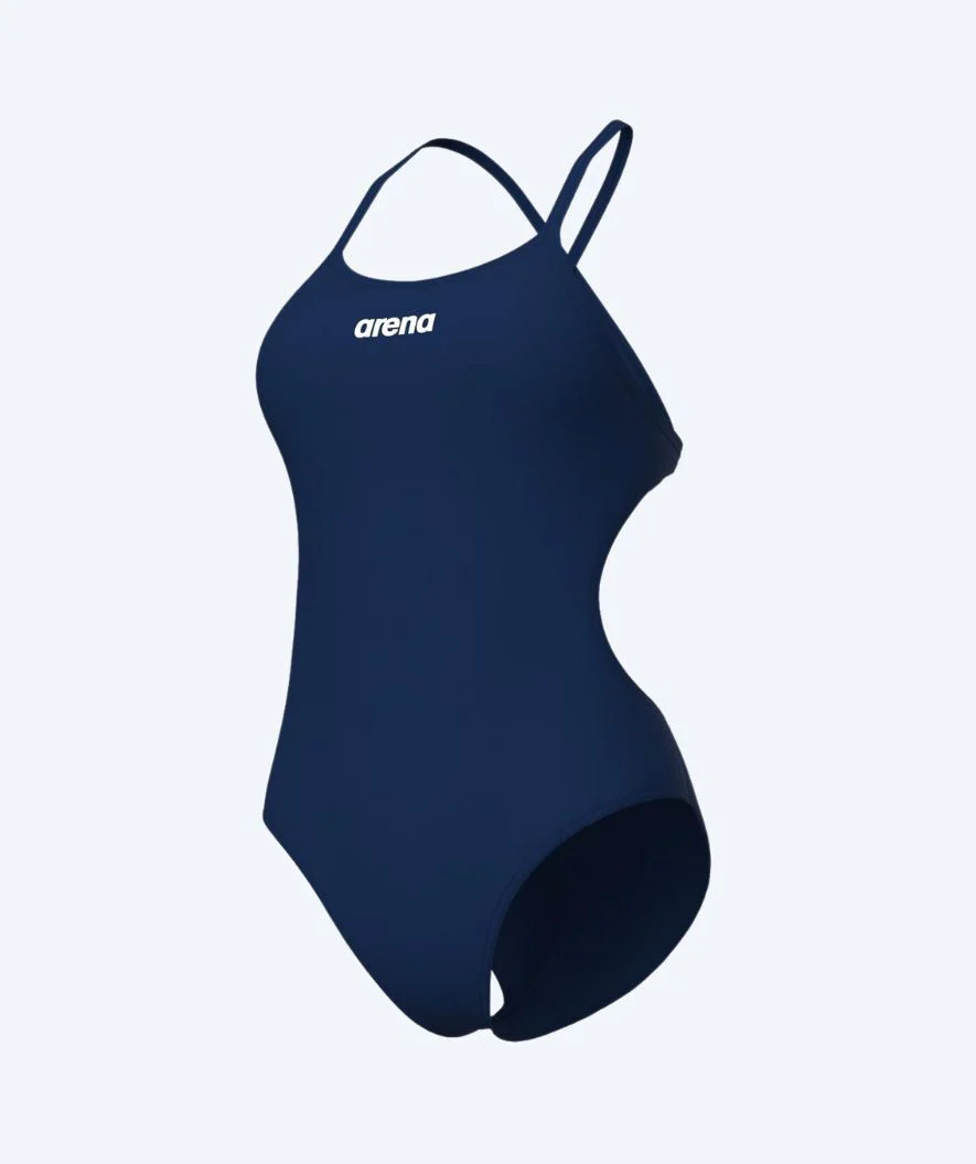 Arena swimsuit for women - Solid Tie Back - Dark blue - Image 6