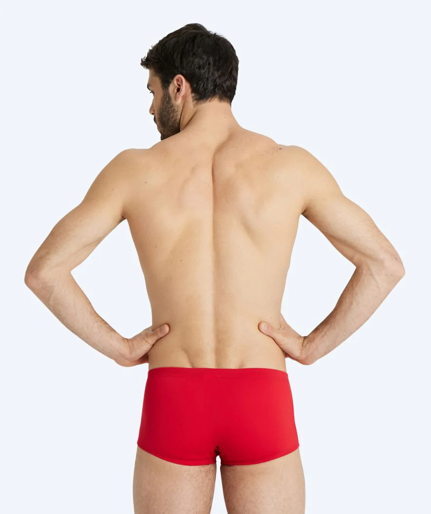Arena aquashorts for men - Solid Squared - Red - Image 2