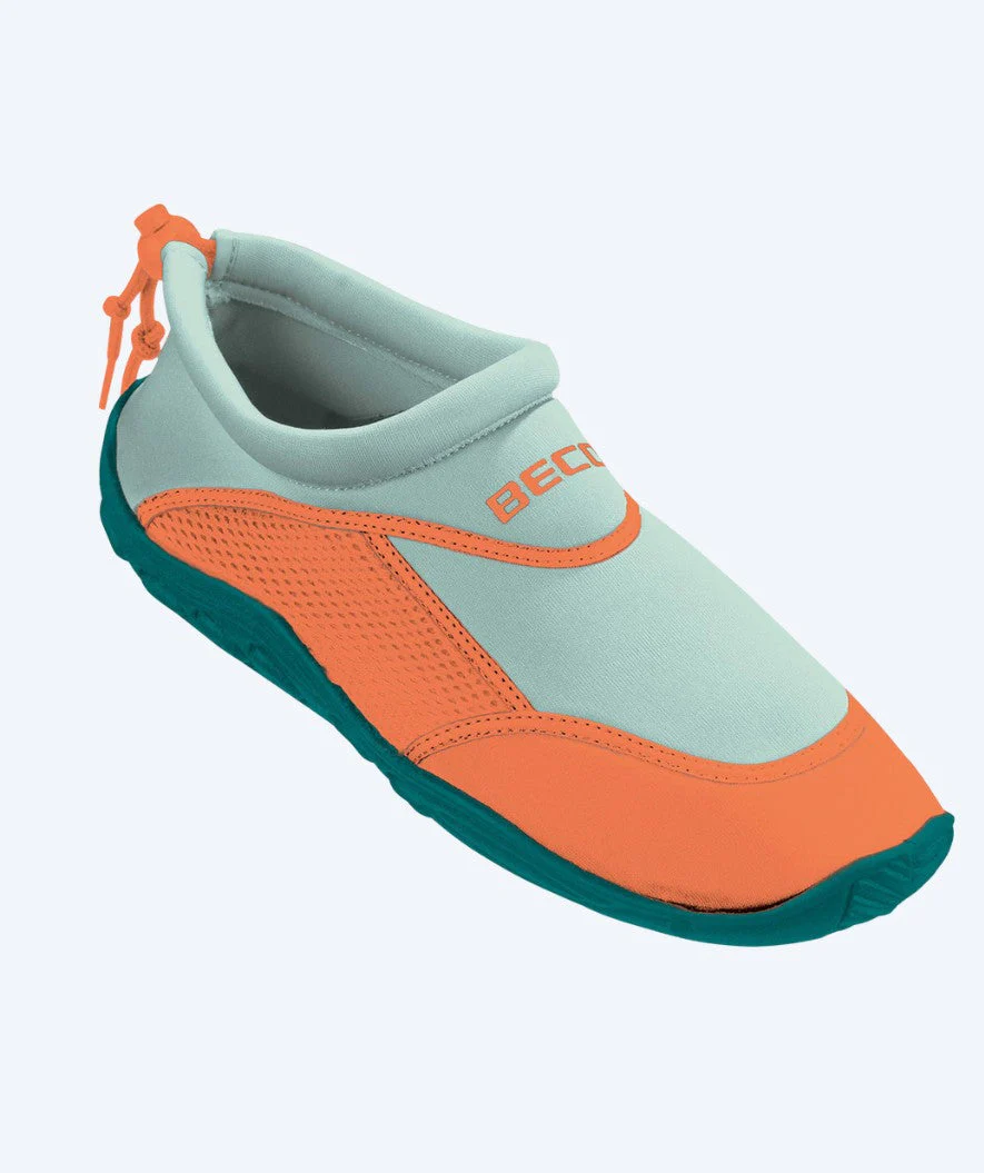 Beco neoprene water shoes for adults - Green/orange