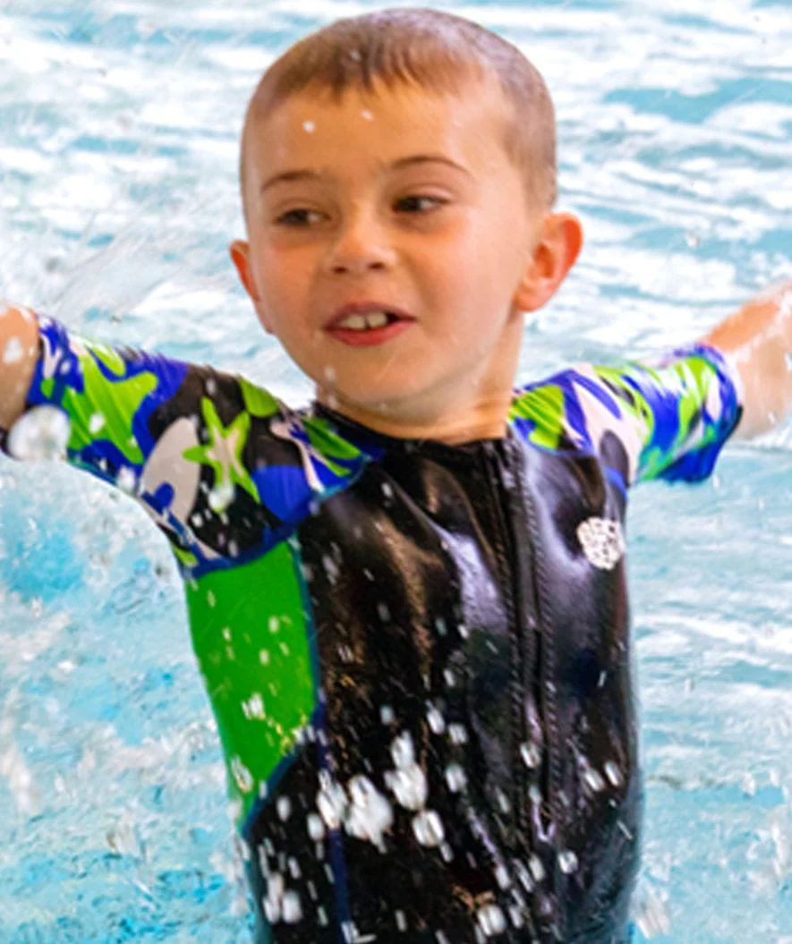 Beco wetsuit for kids in neoprene - Shorty - Blue/green - Image 4