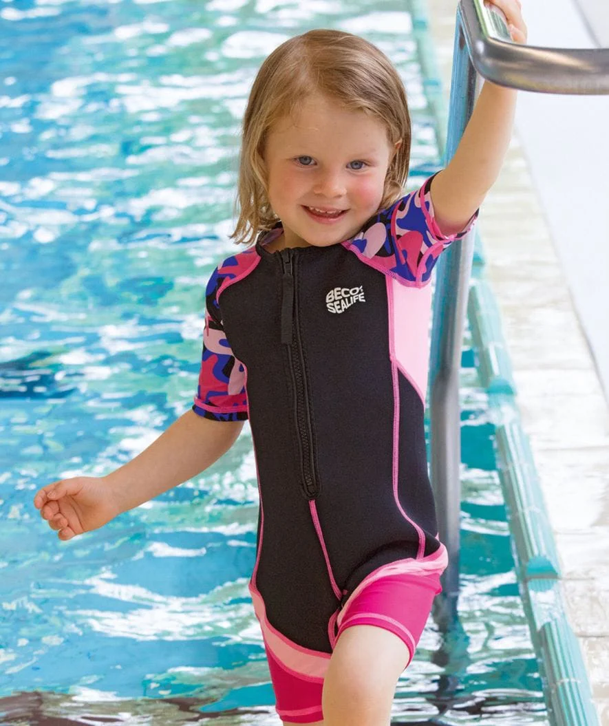 Beco wetsuit for kids in neoprene - Shorty - Pink - Image 3