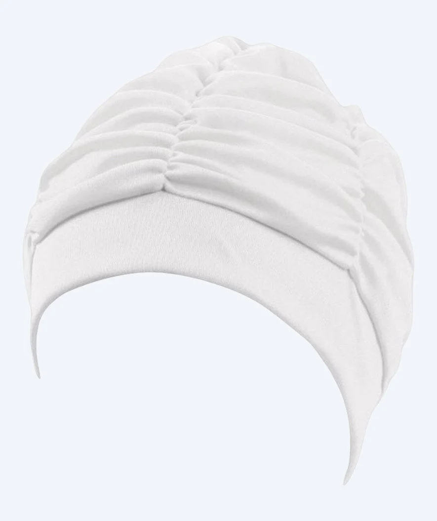 Beco swimming cap with drapes - White