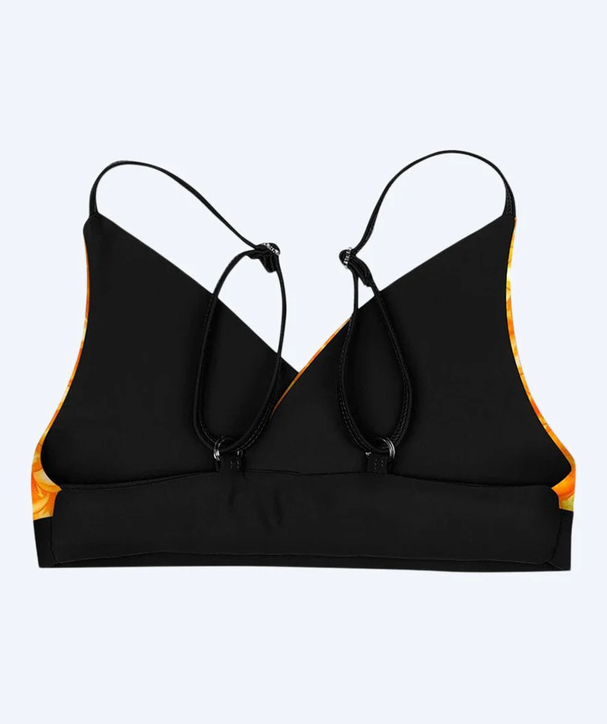 Fin Fun mermaid bikini top for girls without flosses - Tropical Sunrise - Image 2