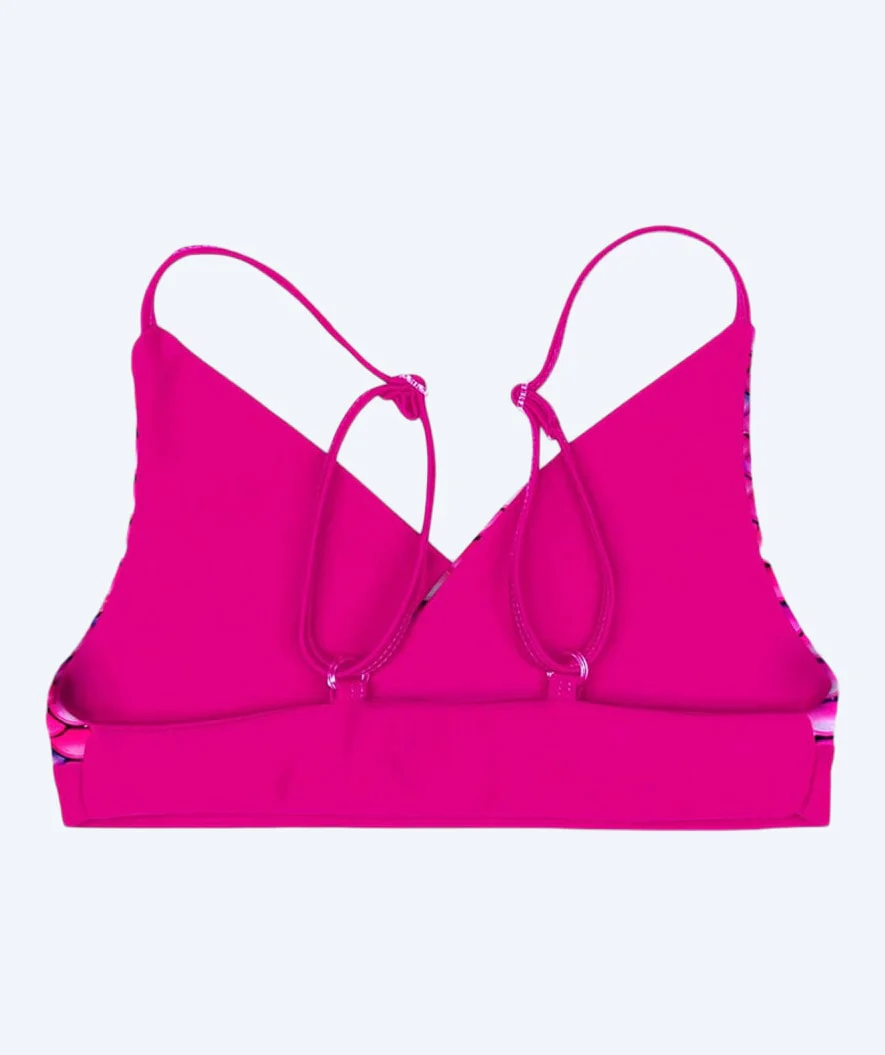 Fin Fun mermaid bikini top for girls without flosses - Malibu Pink (Pink) - Image 2