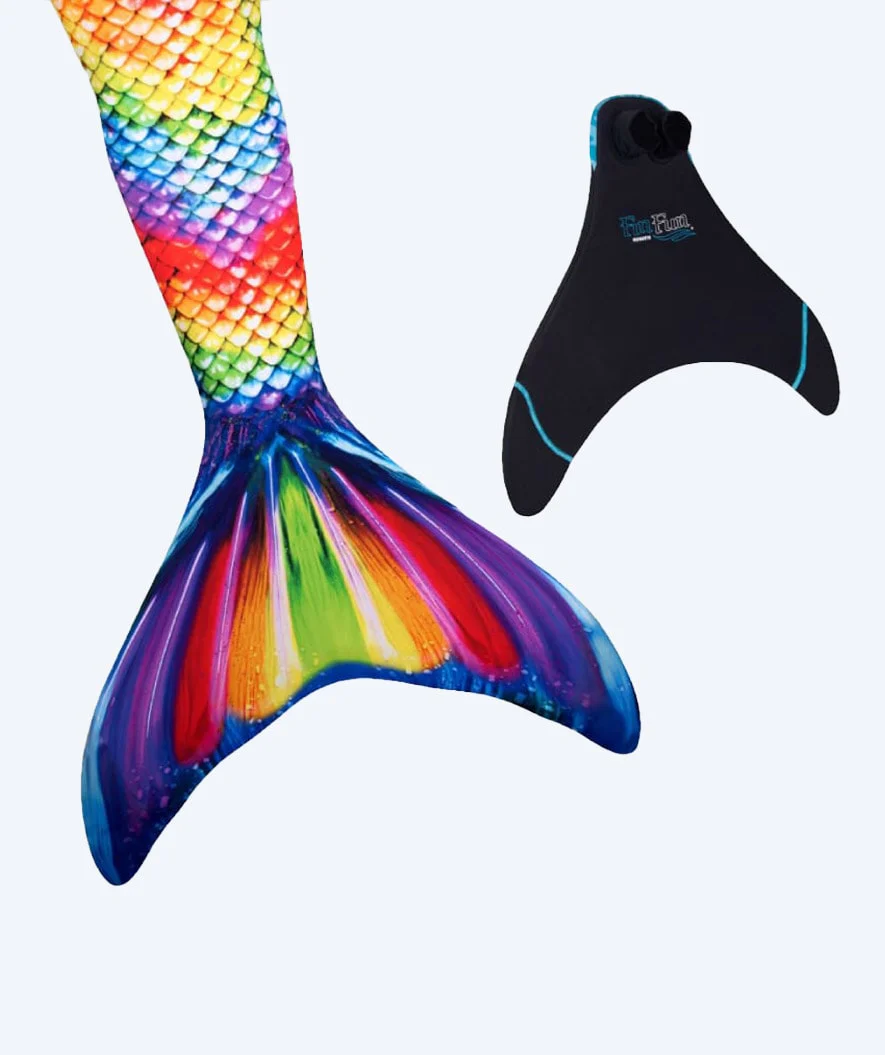 Fin Fun mermaid tail for adults - Set - Rainbow Reef - Image 2